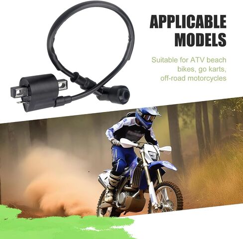 Motorcycle Ignition Coil, CG125 150 200 250CC Ignition Coil High Voltage, for Most ATVs Quads Dirt Bikes Pit Bikes Scooters Buggies Motorcycles and Go Karts (Black) in Saudi Arabia