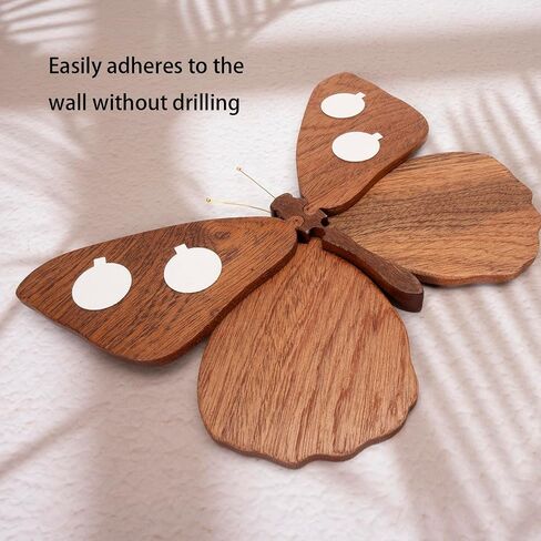 2 Pack Handmade Wooden Butterfly Wall Art Hanging Decor Butterflies Wall Art Hanging Sculpture for Bedroom Bathroom Living Room Butterfly Home Decoration for Kids Baby Nursery Room Decor (Beige) in Saudi Arabia