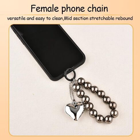 Phone Accessories Beaded Wrist Strap Cell Phone Chain Pendant Phone Case Lanyard Phone Decoration Wristlet Keychain in Kuwait