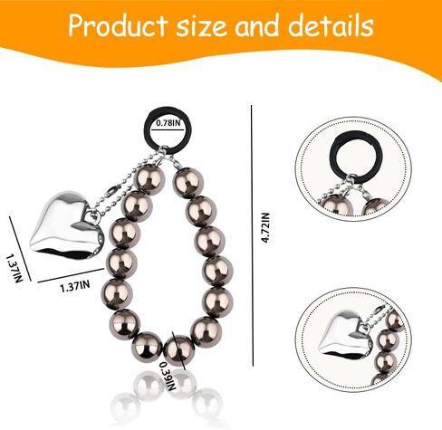 Phone Accessories Beaded Wrist Strap Cell Phone Chain Pendant Phone Case Lanyard Phone Decoration Wristlet Keychain in Kuwait