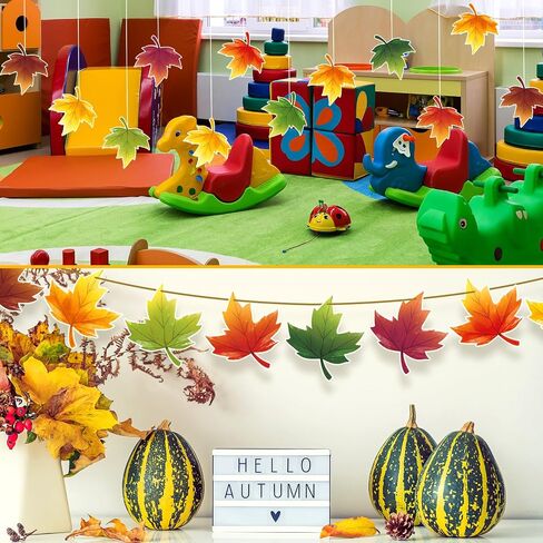 Geyee 108 Pcs Leaf Cutouts Paper Fall Maple Leaves Cut Outs Watercolor Classroom Bulletin Board Decorations Autumn Die Cut for Teachers Kids DIY Craft in Saudi Arabia