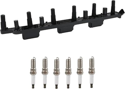 Jdmon Ignition Coils Pack و Spark Clop متوافق مع Jeep TJ 2000-2006 ، Cherokee XJ 2000-2001 ، Grand Cherokee WJ 2000-2004 ، Wrangler TJ 2000-2006 Placeming for UF-296 56041476AA in Saudi Arabia