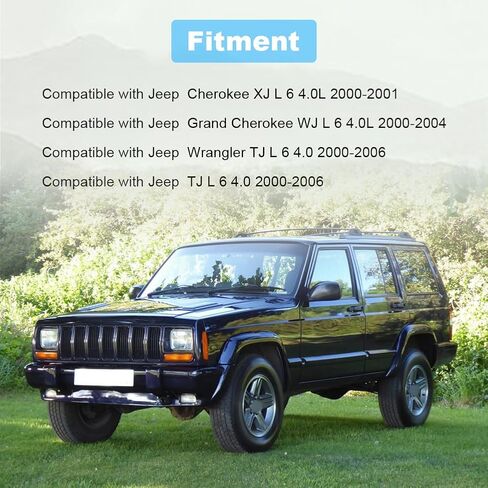 Jdmon Ignition Coils Pack و Spark Clop متوافق مع Jeep TJ 2000-2006 ، Cherokee XJ 2000-2001 ، Grand Cherokee WJ 2000-2004 ، Wrangler TJ 2000-2006 Placeming for UF-296 56041476AA in Saudi Arabia