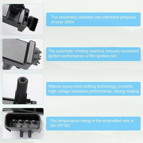 Jdmon Ignition Coils Pack و Spark Clop متوافق مع Jeep TJ 2000-2006 ، Cherokee XJ 2000-2001 ، Grand Cherokee WJ 2000-2004 ، Wrangler TJ 2000-2006 Placeming for UF-296 56041476AA in Saudi Arabia