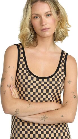 Volcom Women's Stoneway Bodycon Mini Stretchy Knit Fabric, Asymmetric Scoop Neckline – Edgy & Chic Night Out Dress in Saudi Arabia