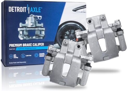 Detroit Axle - 2pc الفرجار الفرامل الخلفية لكرايسلر 300 دودج تشارجر تشالنجر ماغنوم الفرامل مع استبدال الأقواس in Saudi Arabia