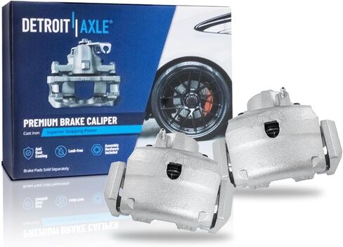 Detroit Axle-Front 2PC الفرجار الفرامل لـ 01-07 Ford Escape ، 01-06 Mazda Tribute ، 05-06 Mercury Mariner ، 2 قرص الفرامل الفرجار W/Bracket 2001 2002 2003 2004 2005 2006 2007 in Saudi Arabia