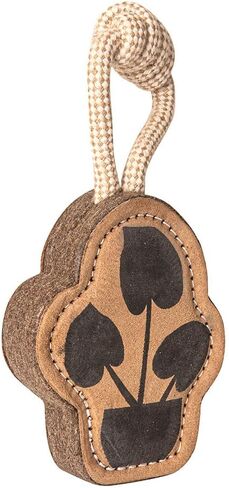 Natural Suede Leather Chew Toy for Adult Dogs, Puppies, | Tough, Durable, and Fun | Chewing Interactive Pet Toy (Owl Shape) in Saudi Arabia