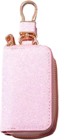 Premium Leather Car Key Fob Case for Women – Durable Key Holder with Zipper & Coin Pocket in Kuwait