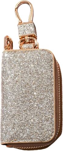 Premium Leather Car Key Fob Case for Women – Durable Key Holder with Zipper & Coin Pocket in Kuwait