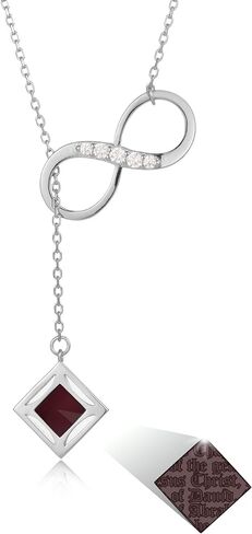 Nano Bible Infinity Necklace for Women – 18k Gold Plated Sterling Silver with Entire Holy KJV New Testament Engraved Pendant for Her – Religious Christian Jewelry Christmas Gift for Wife or Girlfriend in Kuwait