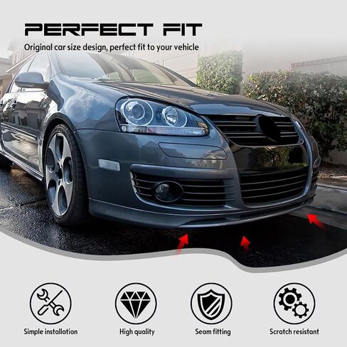 الشفة الأمامية المصد ، متوافقة مع 2006-2009 فولكس واجن GTI ، V على غرار البولي يوريثان المرن (PU) فاصل الشفة الأمامية ، الأسود غير المصقول ، 1pc in Saudi Arabia