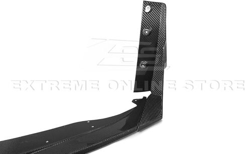 Replacement for 2014-2019 Corvette C7 All Models | Z06 Stage 3 Front Bumper Lip Splitter with Side Extension Winglets Pair (ABS Plastic - Painted Carbon Flash Metallic) in Kuwait