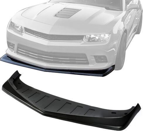 HECASA Front Bumper Lip Compatible with 2014-2015 Chevy Camaro SS/Z28 Under Chin Spoiler Splitter PP Plastic Unpainted Black in Saudi Arabia