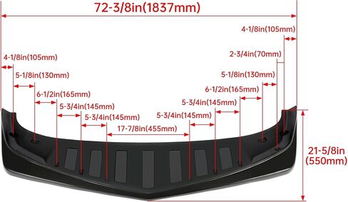 HECASA Front Bumper Lip Compatible with 2014-2015 Chevy Camaro SS/Z28 Under Chin Spoiler Splitter PP Plastic Unpainted Black in Saudi Arabia