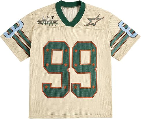 SOLY HUX Men's Jersey T-Shirts V Neck Short Sleeve Baggy Shirt Summer Graphic Tee Tops in Saudi Arabia