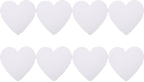 exceart 8pcs canvas رسم لوحة لوحة لوحة قماش لوحة لوحة لوحة على شكل قلب لوحة القماش القماش لوحة القلب لفنان رسم لوحة فارغة طلاء الطالب الخشب ، 15x15cm in Saudi Arabia