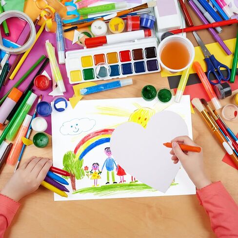 exceart 8pcs canvas رسم لوحة لوحة لوحة قماش لوحة لوحة لوحة على شكل قلب لوحة القماش القماش لوحة القلب لفنان رسم لوحة فارغة طلاء الطالب الخشب ، 15x15cm in Saudi Arabia