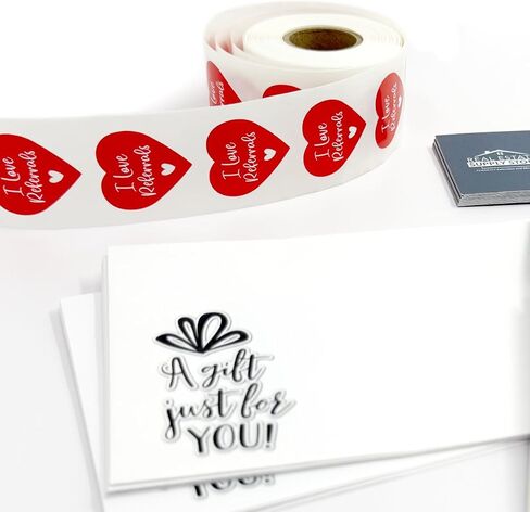Heart Shaped I Love Referrals Stickers - Great Real Estate Agents and Sales Supplies (Large Heart, I Love Referrals - Red) in Kuwait