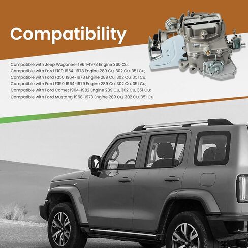 A800 2 برميل المكربن 2100 2150 متوافق مع فورد 289 302 351 CU F100 F250 F350 Jeep Engines 360 Cu مع خنق كهربائي in Kuwait