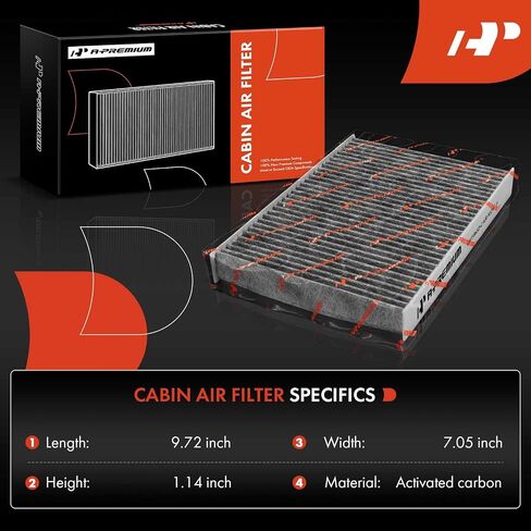 A-Premium Cabin Air Filter with Activated Carbon Compatible with Toyota Tacoma 2024-2025, Tundra 2022-2025, Sequoia 2023-2025 & Lexus GX550 2024-2025, LS500 2018-2024, LS500h 2018-2024, LX600, TX550h+ in Saudi Arabia