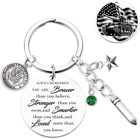 Army Keychain Gifts for Men Women - Inspirational Military Gift Keyring, Academy Graduation Birthday Christmas New Year in Saudi Arabia