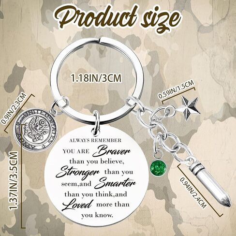 Army Keychain Gifts for Men Women - Inspirational Military Gift Keyring, Academy Graduation Birthday Christmas New Year in Saudi Arabia