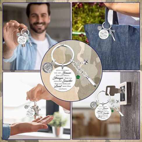 Army Keychain Gifts for Men Women - Inspirational Military Gift Keyring, Academy Graduation Birthday Christmas New Year in Saudi Arabia