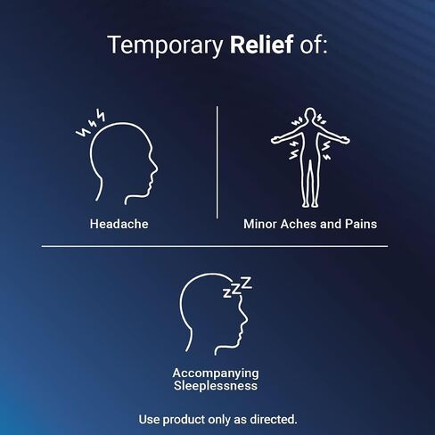 PM Extra Strength Pain Aid و Sleep Aid ، 500mg الأسيتامينوفين و 25 ملجم Diphenhydramine HCL ، 50 كابليت للأوجاع الليلية ، والصداع وآلام الجسم ، وتكوين غير حادة (حزمة 2) in Kuwait