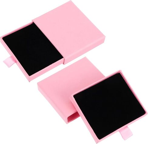 2Pack Jewelry Gift Box for Bracelet Necklace, Cardboard Jewelry Bracelet Boxes for Earrings Ring Bracelets Necklaces Jewelry Valentine's Day (3.1x3.1x0.7 Inch, Pink) in Saudi Arabia