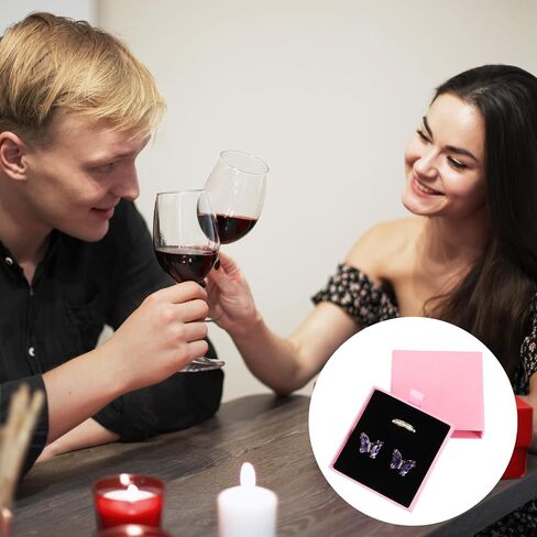 2Pack Jewelry Gift Box for Bracelet Necklace, Cardboard Jewelry Bracelet Boxes for Earrings Ring Bracelets Necklaces Jewelry Valentine's Day (3.1x3.1x0.7 Inch, Pink) in Saudi Arabia