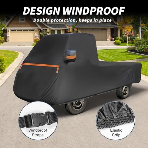 X AUTOHAUX Car Cover for Daihatsu Hijet Truck - Aluminum Film Cotton All-Weather Waterproof Windproof Protection W/Right Zipper (Outdoor Full Coverage) in Saudi Arabia
