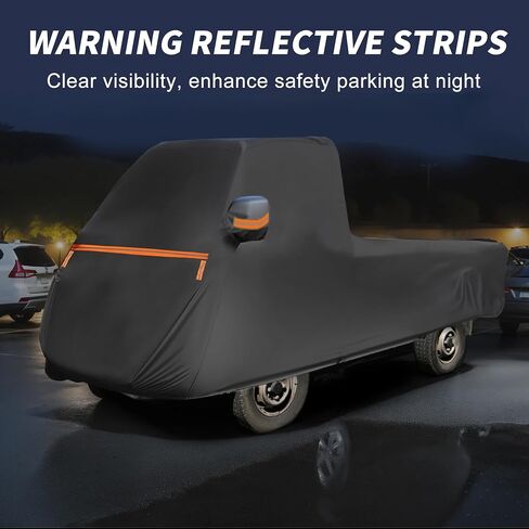 X AUTOHAUX Car Cover for Daihatsu Hijet Truck - Aluminum Film Cotton All-Weather Waterproof Windproof Protection W/Right Zipper (Outdoor Full Coverage) in Saudi Arabia