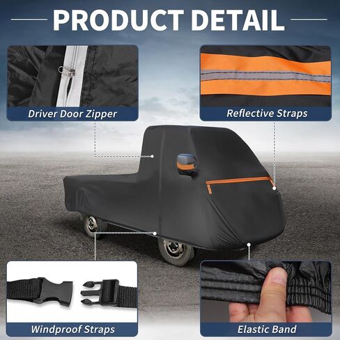 X AUTOHAUX Car Cover for Daihatsu Hijet Truck - Aluminum Film Cotton All-Weather Waterproof Windproof Protection W/Right Zipper (Outdoor Full Coverage) in Saudi Arabia