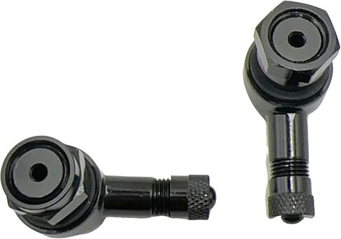 4pcs 90 Degree Black Motorcycle Tire Valve Stems Install Diameter 10-11.3mm Rim Wheel Tubeless Angle Air Stem Compatible with Harley Davidson BMW Honda Kawasaki Suzuk Triumph Bike in Saudi Arabia