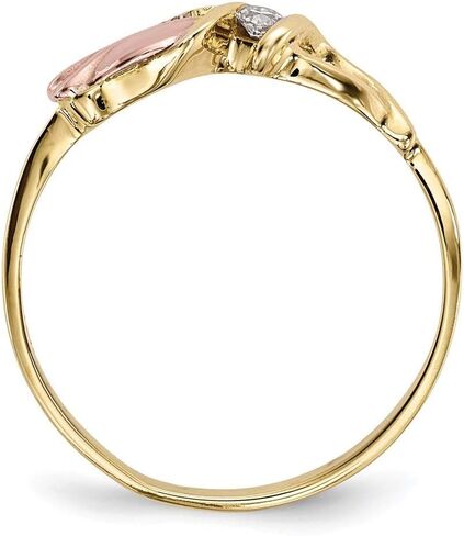 Gold Diamond Ring Tri-Color Gold Black Hills 10k ~ Size: 7 in Saudi Arabia