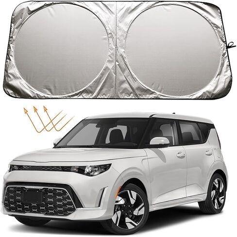 Xhring Windshield Sun Shade for Kia K5 2021-2026 Optima 2011-2020 Soul 2010-2025 Sportage 1995-2026 Seltos 2020-2026 Forte 2019-2025 Accessories ، Window Window Sunshade Shield for Kia Rio in Saudi Arabia