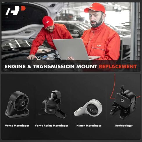 A-Premium Engine Motor and Transmission Mount Kit Compatible with Hyundai Santa Fe 2001-2006, 2.4L 2.7L, 4-PC Set, Replace# 2183026000, 2183026200 in Saudi Arabia