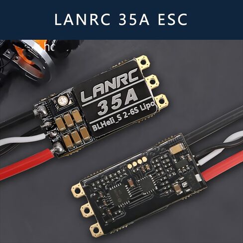 45A ESC 2S-6S Brushless LANRC ESC Lipo BLHeli_S Electronic Speed Controller Support D-Shot 150/300/ 600 for FPV Racing Drone Multicopter Quadcopter 2PCS in Kuwait