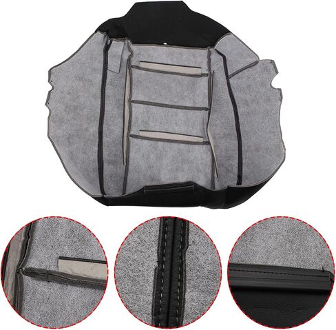 AUTOKAY Perforated Seat Cover for Ford F250 F350 Super Duty Lariat XLT 2004 2005, Black Driver and Passenger Side Bottom and Top Lean Back Leather Seat Cover in Saudi Arabia
