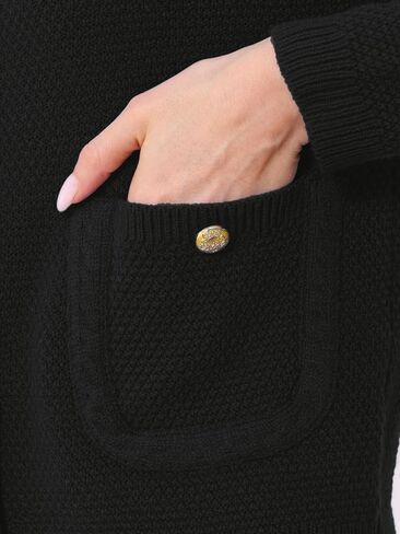 Allegra K Open Front Sweater for Women's Collarless Button Down Business Casual Chunky Knit Cardigans in Saudi Arabia