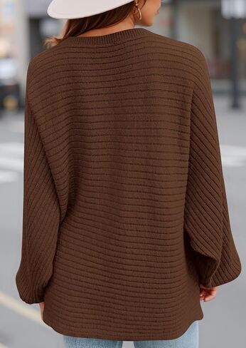 Prettygarden Women's Off the Counter Sweater Fall Fashion 2025 Pullover Long Sleeve Boat Neck Tops متماسكة مضلعة كبيرة الحجم in Saudi Arabia