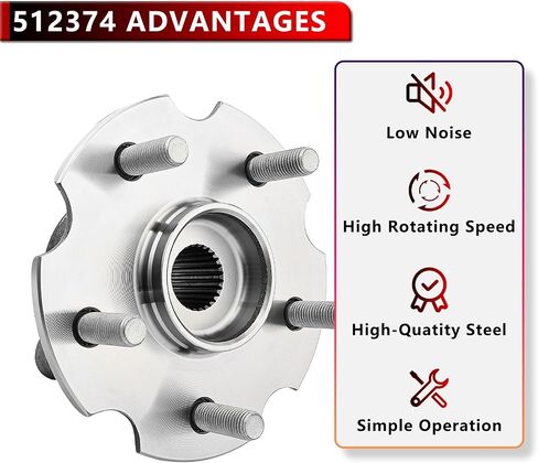 512374 (2) 4WD Rear Wheel Hub Bearing Assembly for Toyota RAV4 2006-2018, for Lexus NX200t 2015-2017, for Lexus NX300 2018-2019, for Lexus NX300h 2015-2019 in Saudi Arabia