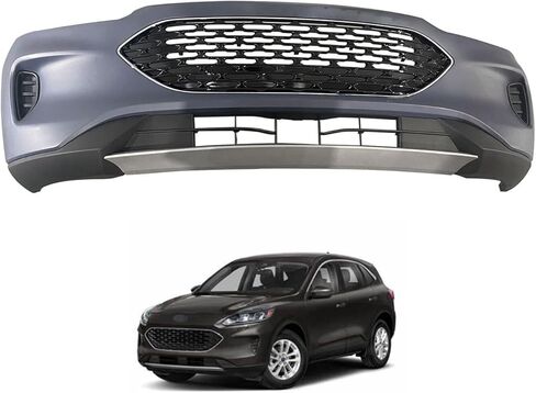 Primed Complete Upper & Lower Front Bumper Cover Set Replacement For 2020-2021 Fo-rd Escape in Saudi Arabia