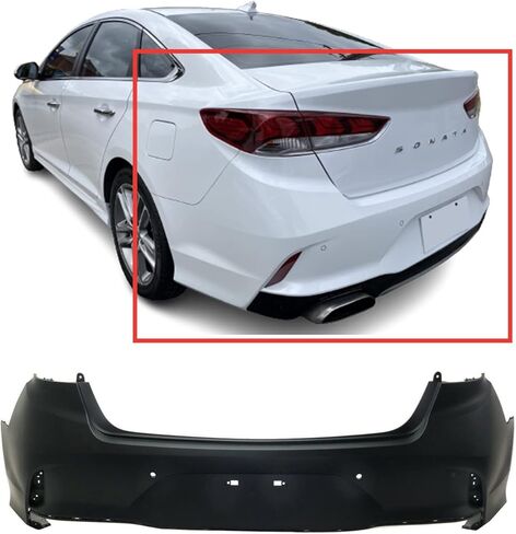 FitParts Compatible With Rear Bumper Cover 2018 2019 Hyundai Sonata SE SEL Eco Sport GL GLS. Ready to paint. HY1100219 86610C2710 in Saudi Arabia