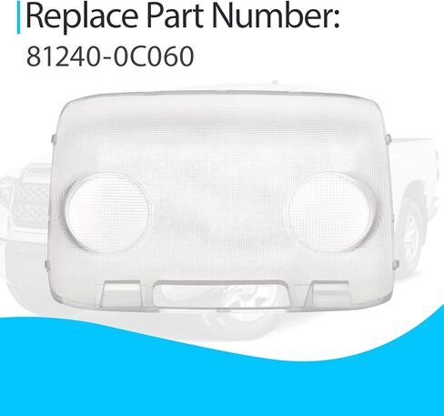 Reading Dome Assembly Light Cover Compatible with Toyota Sequoia 2008-2021 and Tundra 2007-2021 Replace 81240-0C060 in Saudi Arabia
