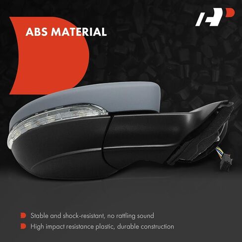 A -Premium Side Power Power Mirror - متوافقة مع فولكس واجن بارات 2016 2017 2018 2019 2020 - يدوي مسخن أسود خارج المرآة الخلفية مع إشارة الدوران والكشف عن بقعة عمياء in Saudi Arabia