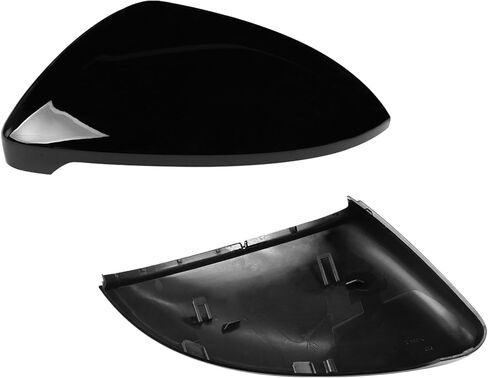 Compatible with 2013-2021 Volkswagen Golf Mirror Cover, Left Driver Side Mirror Cap Replacement for MK7 MK7.5 GTI Alltrack SportWagen Replace for‎ 5G0857537E,5G0857538E, Glossy Black in Kuwait