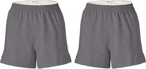 Soffe Women's Junior Authentic Cheer Short - Comfortable Cotton Blend, for Gym, Dance, Elastic Waistband, Soft Fabric in Saudi Arabia