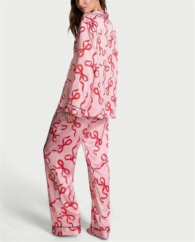 Thopavenoir Bow Pajamas مجموعة للنساء 2 قطعة صالة مجموعة y2k الفتيات اللطيف ملابس مجموعة طويلة الأكمام قميص القوس طباعة سروال in Kuwait